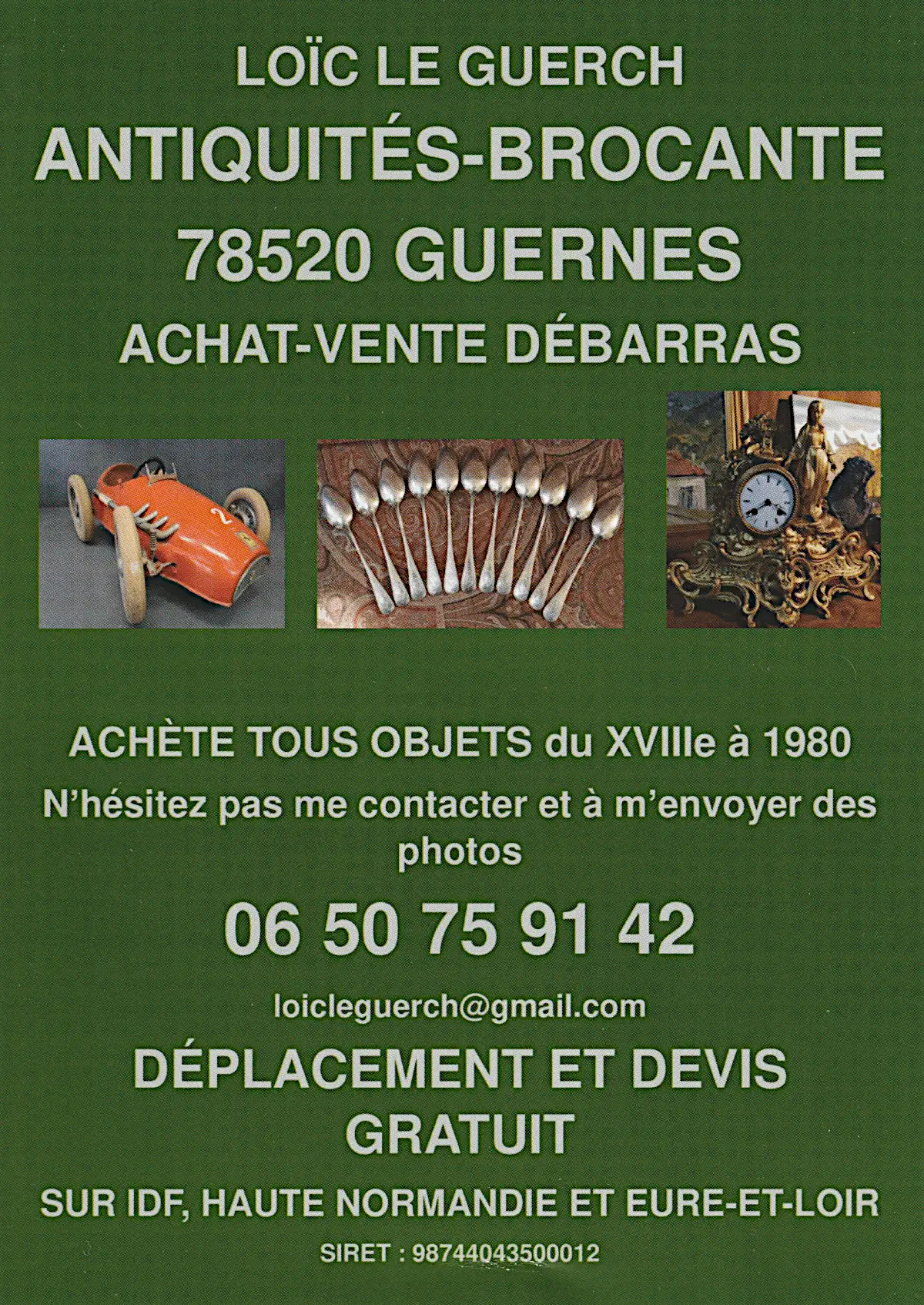 Loïc Le Guerch - Déblaiements, débarras, Brocante, Antiquités Loïc Le Guerch - Déblaiements, débarras, Brocante, Antiquités