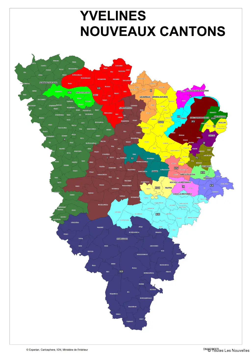 Yvelines cantons carte